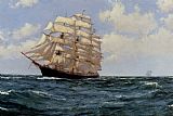 Montague Dawson Famous Paintings - Under Sail